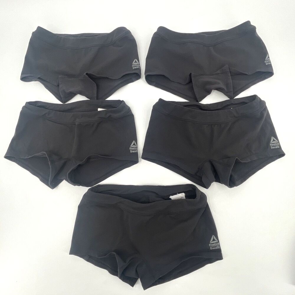 Reebok Crossfit Bootie Shorts Lot of 5 Black Womens Small Solid D94938 Workout